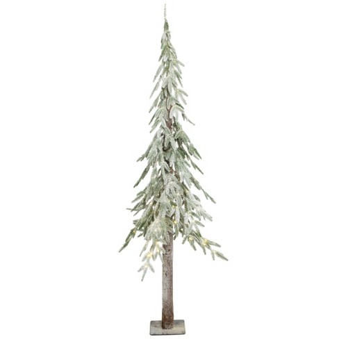 Northlight Pre-Lit Alpine Flocked Artificial Christmas Tree - 6' - Clear LED Lights - image 1 of 4