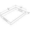 Azar Displays Acrylic Serving Tray with Handles, 16”L x 11”W - 3 of 4