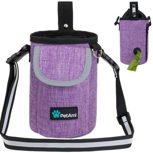 PetAmi Dog Treat Pouch, Large Pet Training Bag Pocket for Kibbles Toys, Trainer Essentials Supply Holder Waste Dispenser, 3 Ways to Wear - 1 of 4