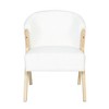 Anybear Modern Accent Chair with White Upholstery and Solid Wood Frame - 4 of 4