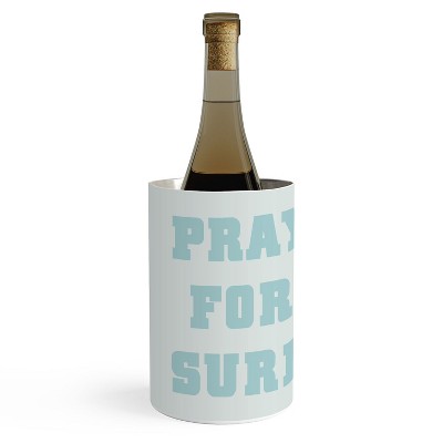 socoart Pray For Surf I Wine Chiller - Deny Designs