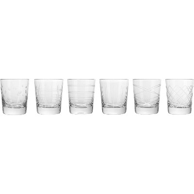 Fifth Avenue Crystal Medallion Wine Glasses Set Of 6, 15.5 Oz, Long Stem Durable  Glass Cups, Textured Etched Patterns : Target
