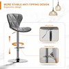 Dsvimoy Patio Counter and Bar Stool Set of 2 Swivel Adjustable Barstools with Back for Modern Spaces, Gray, 22.44"*19.29"*17.71" - 4 of 4