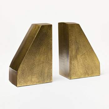 Set of 2 Brass Modern Bookends - Threshold™ designed with Studio McGee
