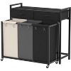 Heybly Laundry Hampers, 126L Laundry Basket with 3 Section Pull-Out Rolling Bags - 3 of 3