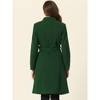 Allegra K Women's Collarless Single-Breasted Outwear Tie Waist Elegant Winter Coats - 3 of 4