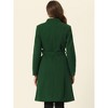 Allegra K Women's Collarless Single-Breasted Outwear Tie Waist Elegant Winter Coats - image 3 of 4