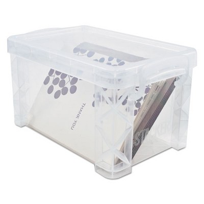 Clear Plastic Stackable Storage Box for 3 x 5 Cards