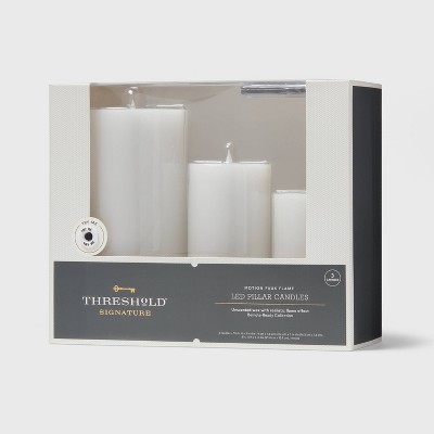 3pk LED Candles White - Threshold™
