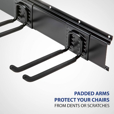 Heavy Duty Wall-Mounted Folding Chair Storage Rack