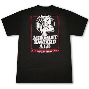 Adult Arrogant Bastard Ale You're Not Worthy Black Graphic Tee Shirt - 1 of 3