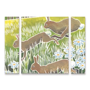 Trademark Fine Art Kathrine Lovell Wild Woodland II 3 Piece Panel Set Art - 1 of 3