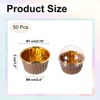 Unique Bargains Round Greaseproof Single-sided Aluminum Foil Cupcake Liners for Party 50 Pcs - 2 of 4