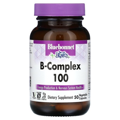 Bluebonnet Nutrition B-Complex 100, 50 Vegetable Capsules