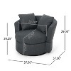 NicBex Soft Fabric Swivel Barrel Accent Chair,Upholstered Swivel Living Room Chair with Movable Pillow Backrests,Club Chairs for Living Room - 3 of 4