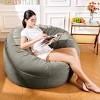 Hooseng Bean Bag Chair, 4FT Bean Bag with Velvet Cover, Giant Bean Bag Chairs  with Filler Adult, Bean Bag Sofa Filled with High-Density Sponge - 2 of 4