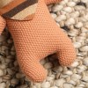 INFURNIC Baby and Toddler Learning Toys Ultra Soft Handmade Cotton Knitted Bunny Plush Toy for Cozy Nursery Comfort, Khaki, 16"*10"*1" - 3 of 4