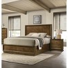 TiramisuBest Walnut Color Transitional Style Queen Size Bed 2x Nightstands 3pc Set Bedroom Furniture Metal Knobs - 2 of 4