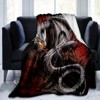 Lomsoe 3D Vintage Dragon Print Flannel Blanket - All Seasons Soft and Warm Throw Blanket for Bed, Napping, Camping, Travel, Office - 4 of 4