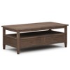 NicBex Coffee Table with Storage, 2-Tier Wooden Table with Shelf & Drawers, Mid-Century Modern Center Table for Living Room - 3 of 4