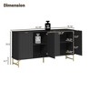 CLIHOME 63" Modern Design Sideboard,4 Door MDF Storage Cabinet with Adjustable Feet - 4 of 4