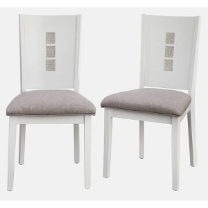 Diamond Dining Chair (Set of 2) White/Gray - Lifestorey - 1 of 4