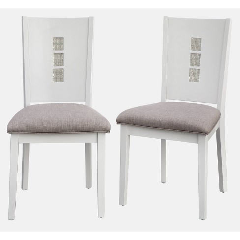 Diamond Dining Chair (Set of 2) White/Gray - Lifestorey - image 1 of 4