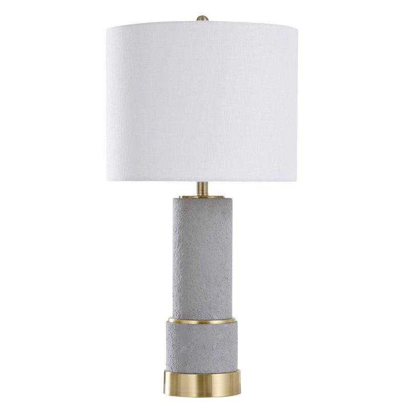 Torrington Gold Contemporary Concrete and Metal Body Table Lamp - StyleCraft, 1 of 5