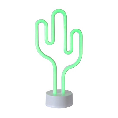 Andragende intellektuel Prøve Northlight 11.5" Battery Operated Neon Style Led Cactus Table Light - Green  : Target