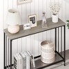 Console Table, Narrow Sofa Table, 31.8" Entryway Table w/Glass Shelf and Metal Frame Sofa Table for Living Room, Hallway, Easy to Assemble - 4 of 4