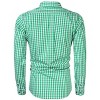 Men's Classic Retro Checkered Shirt with Contrast Collar Full Button Front Chest Pocket - 2 of 4