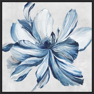 Amanti Art Botanical Teal II by Asia Jensen Canvas Wall Art Print Framed 22 x 22-in. - 1 of 4