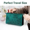 Makeup Bag Cosmetic Bag Travelling Double Layer Make Up Bag Organizer Medium Case for Women Girls Reusable Toiletry Bags(Black) - 4 of 4