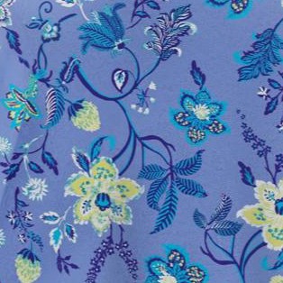 french blue jacquard floral