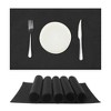 Unique Bargains Waterproof Reversible Vinyl Faux Leather Placemats 19 x 13 Inches 6 Pcs - 3 of 4