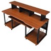 CAVINAS Home Office Desk 72" Morden Music Desk with Open Storage Shelves and Keyboard Tray for Work - 3 of 4