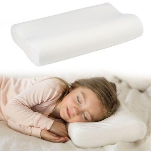 Tiny Twinkle Toddler Pillow with Fitted Pillowcase, Ergonomic with Memory Foam Made for Kids - 1 of 4