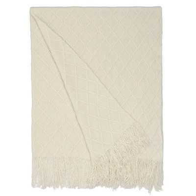 Deerlux Decorative Throw Blanket - 50x60 in Soft Knit with Fringe Edges for a Cozy Touch to Your Living Space, All-Season, Ideal for Lounging, Gifting