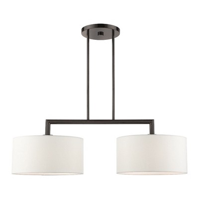 Livex Lighting Meridian 2 - Light Chandelier in  Black Chrome