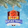 Polarx 3.75 In Basketball Shield Christmas Tree Ornament , Christmas Decor Hoops Basketball Net (1PC) - 2 of 4