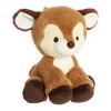 Aurora Large Brown Holiday 9.5" Dashing Reindeer Festive Stuffed Animal ...