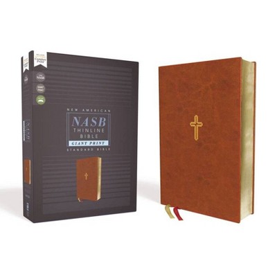 Nasb, Thinline Bible, Giant Print, Leathersoft, Brown, Red Letter Edition, 1995 Text, Comfort Print - Large Print by  Zondervan (Leather Bound)