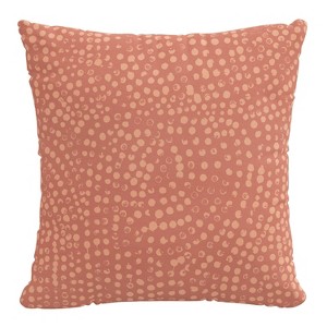 18"x18" Aussie Dot Square Throw Pillow Blush - Skyline Furniture: Cotton Fabric, Indoor Decorative Cushion with Zipper - 1 of 4