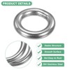 Unique Bargains Dream Catcher Stainless Steel Macrame Wreath Floral Round Metal O Rings 24 Pcs - 2 of 4