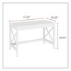 Workspace by Alera Farmhouse Writing Desk, 47.24" x 23.62" x 29.53", White - 2 of 4