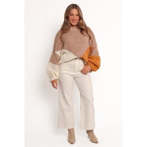 Petal and Pup Koda Pattern Knit Sweater - Beige Multi S/M - 1 of 4