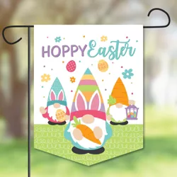 Big Dot of Happiness Easter Gnomes - Outdoor Lawn and Yard Home Decorations - Spring Bunny Party Garden Flag - 12 x 15.25 inches