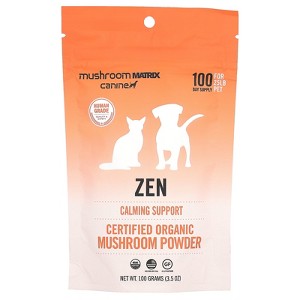 Mushroom Matrix Canine Zen, Certified Organic Mushroom Powder, For 25 lb Pet, For Dogs and Cats, 3.5 oz (100 g) - 1 of 2