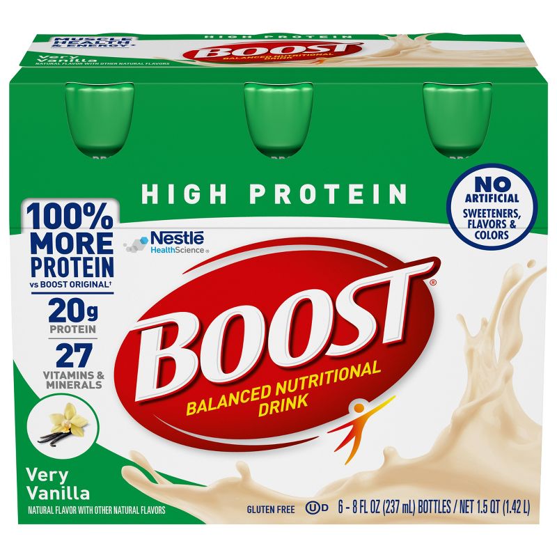 Boost High Protein Nutritional Shake - Vanilla - 6pk, 1 of 10