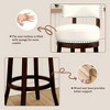CLIHOME 30-Inch Swivel Bar Stool with Nailhead Trim and Padded Leatherette Seat - 3 of 4